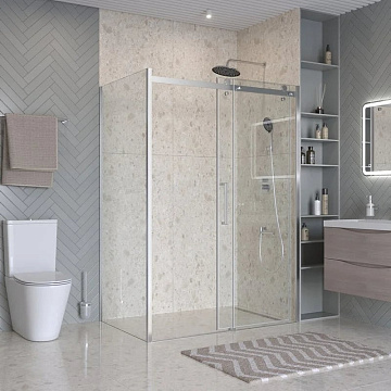 Душевой уголок BelBagno Marino 2 AH-1-150/90-C-Cr 150x90, профиль хром, стекло прозрачное