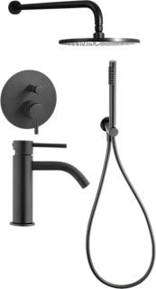 Комплект для ванной Paffoni Light KITLIG015NO071 С ВНУТРЕННЕЙ ЧАСТЬЮ, черный