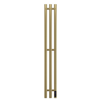 Полотенцесушитель электрический APEXTERMO Луна LN10112GLB 1100x120 с крючками, золотой матовый