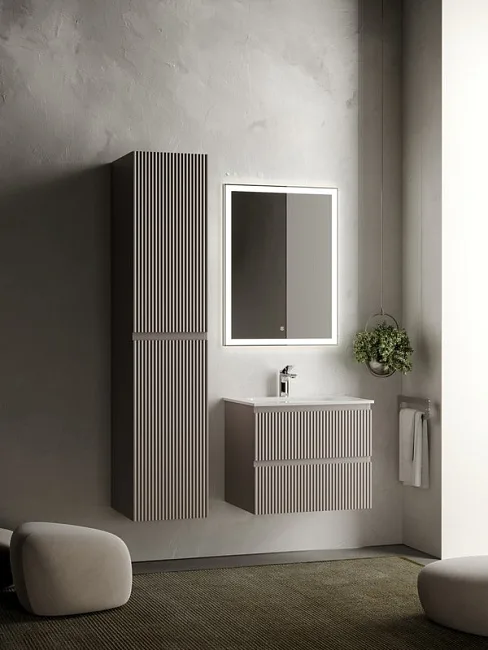 Тумба под раковину Sancos Snob R 60 подвесная Doha soft (пыльная роза), SNR60SM Sancos — Оригинал