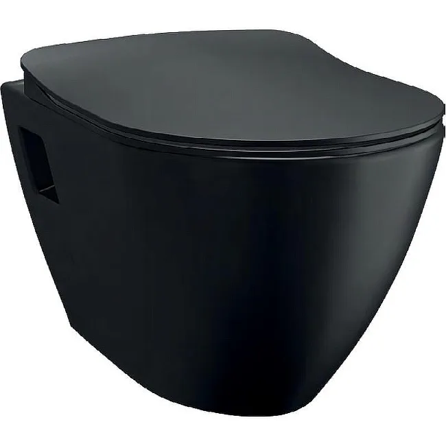 Чаша для унитаза подвесного Creavit Terra TP325-00SM00E-0000 черный матовый Sancos — Оригинал