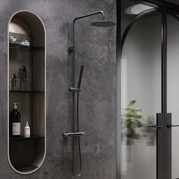 Душевая стойка Damixa Scandinavian Pure 936800300, черная матовая
