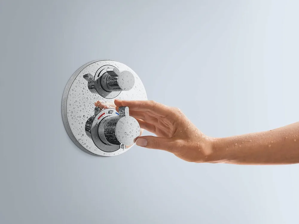 Термостатический смеситель встраиваемый Hansgrohe Ecostat S 15757000, для душа Sancos — официальный сайт