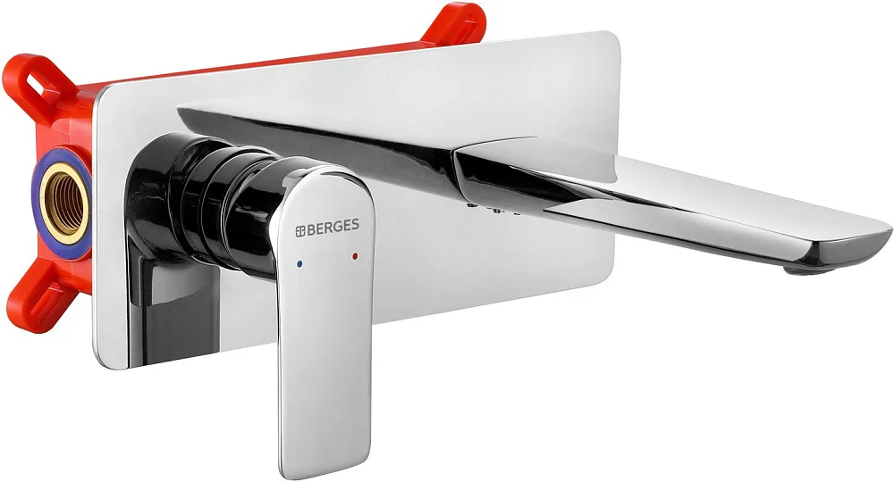 Смеситель для раковины Berges Hatch S 076035 С ВНУТРЕННЕЙ ЧАСТЬЮ, хром Sancos — официальный сайт