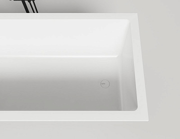 Ванна из искусственного камня Salini Cascata Kit S-Sense 180x80 см, встраиваемая, матовая белая, на 