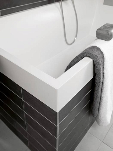 Акриловая ванна Villeroy & Boch Squaro UBQ170SQR2V-01 170x75 см, встраиваемая, цвет альпийский белый