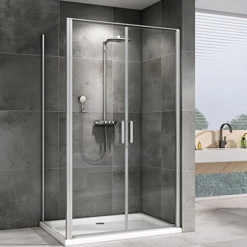 Душевой уголок Abber Sonnenstrand AG04100C-S100 100x100, профиль хром, стекло прозрачное