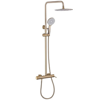 Душевая стойка Abber Emotion AF8816GL, матовое золото