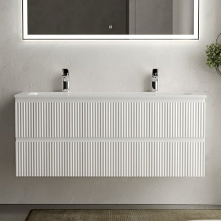 Тумба с раковиной Sancos Snob R 120 см, bianco, раковина CN7016