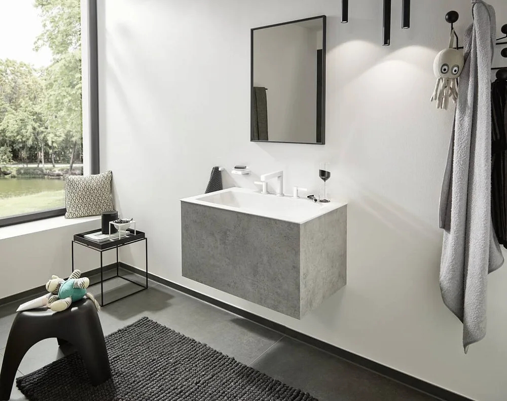 Смеситель для раковины Hansgrohe Finoris 110 76033700 матовый белый Sancos — официальный сайт