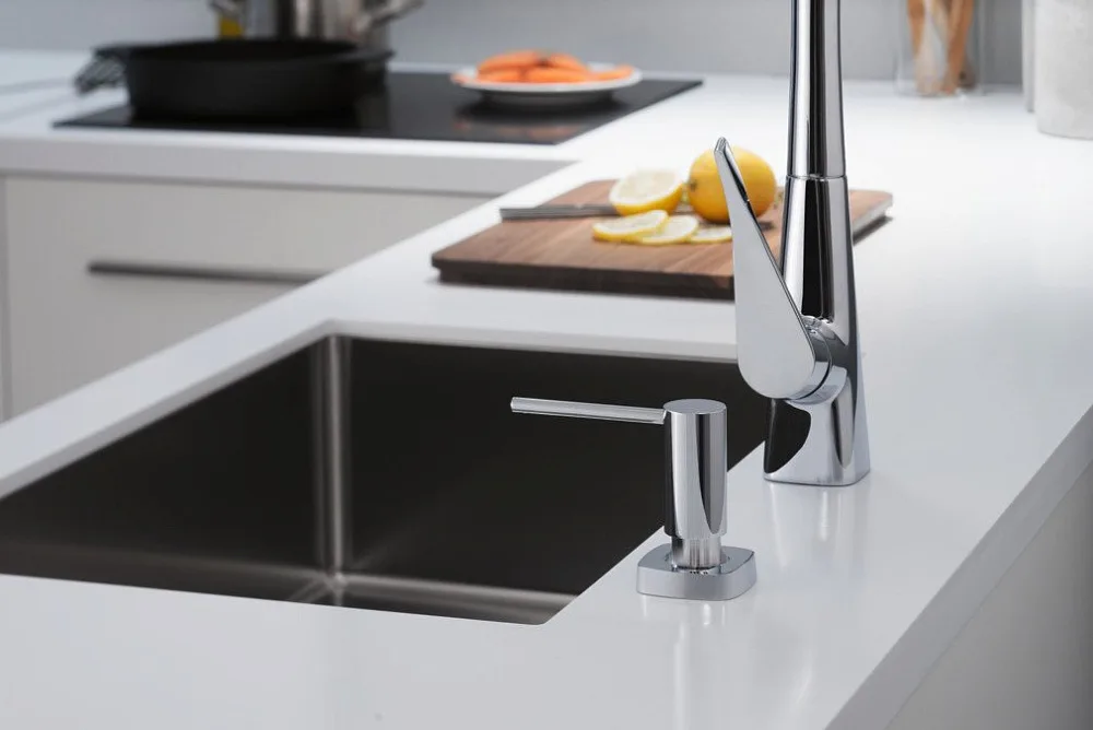 Смеситель для кухни Hansgrohe Metris M71 73800000 хром Sancos — официальный сайт