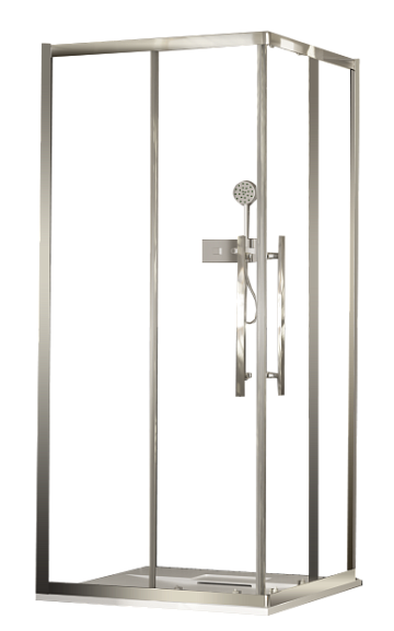 Душевой уголок Esbano Flex ESF-90D1+120D2-C 120х90 см, профиль хром, стекло прозрачное