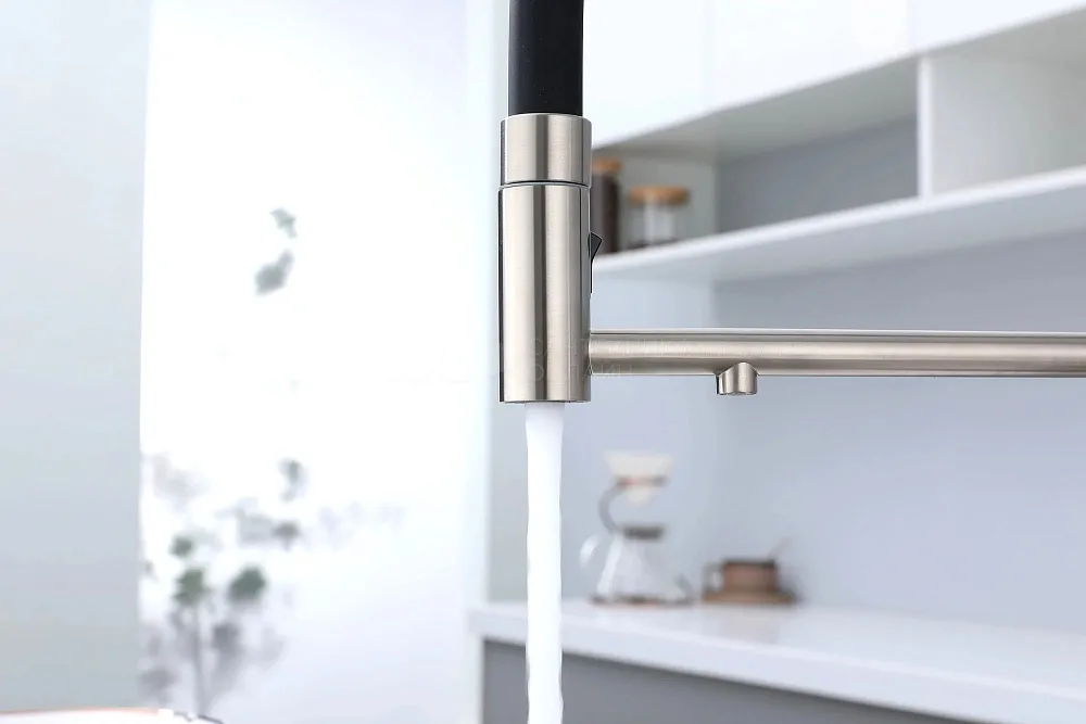 Смеситель для кухни Paulmark Ganymede Ga213199-BS с гибким изливом, брашированная сталь Sancos — официальный сайт