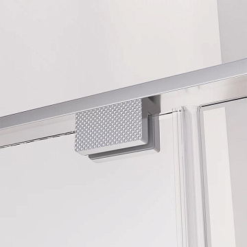 Душевая дверь в нишу Veconi Premium Alassio CH 140x200, профиль матовый хром, стекло прозрачное