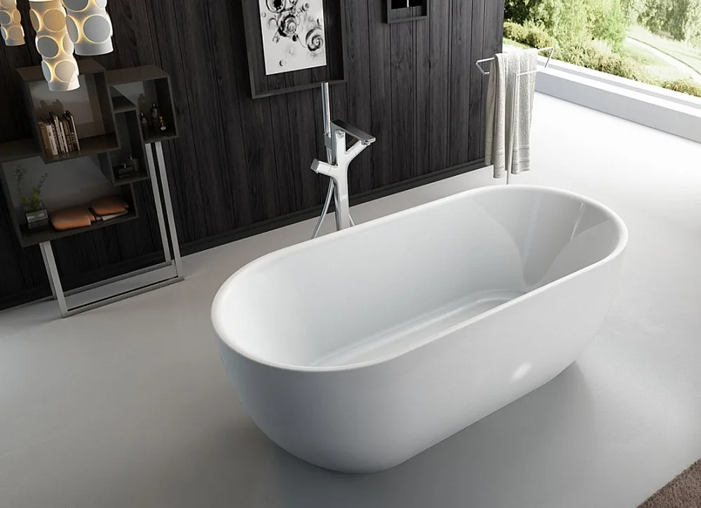 Акриловая ванна BelBagno BB70-1500-800 150x80 см, отдельностоящая, белая, овальная, на ножках Sancos — официальный сайт
