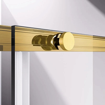 Душевой уголок Vincea Slim-N VSS-4SN8010CLG 100х80, профиль брашированное золото, стекло прозрачное