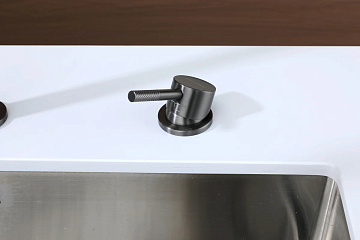 Смеситель для кухни Paulmark Estetica Es218006-GM вороненая сталь