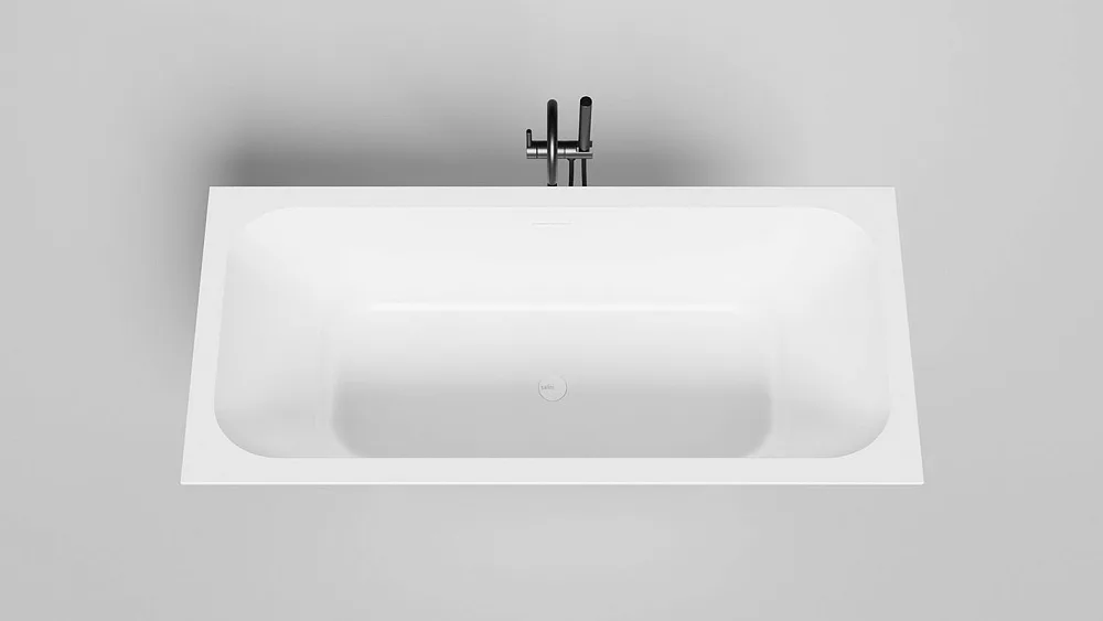 Ванна из искусственного камня Salini Orlanda Axis Kit S-Sense 170x75 см, встраиваемая, матовая белая Sancos — официальный сайт
