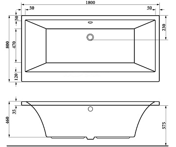Акриловая ванна Berges Tari 180x80 см, 050029