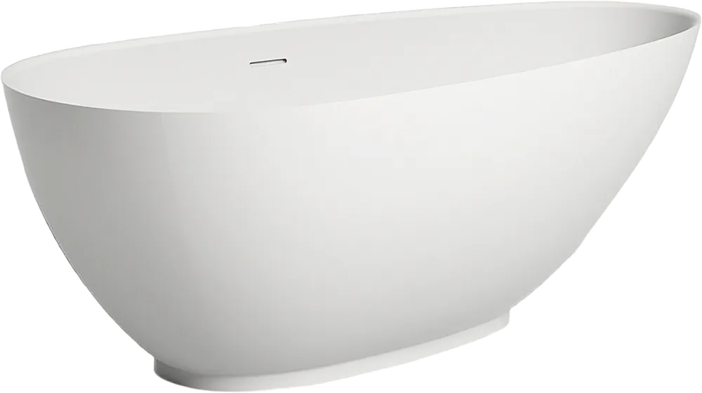 Ванна из искусственного камня Salini Paola 170x85 см, отдельностоящая, матовая белая, овальная, со с Sancos — официальный сайт