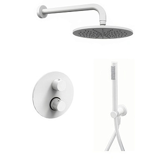Душевой комплект Paffoni Light KITLIQ018BO, С ВНУТРЕННЕЙ ЧАСТЬЮ, белый матовый