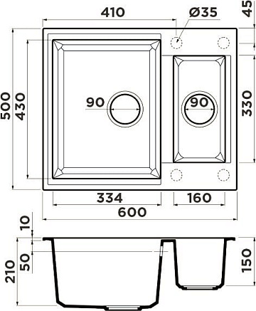 Мойка кухонная Omoikiri Sakaime 60-2-GR leningrad grey