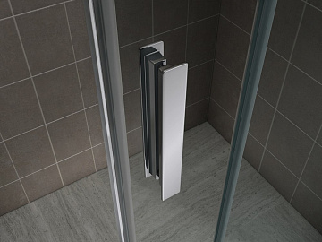 Душевая дверь в нишу Abber Komfort AG90120 120 см, профиль черный, стекло прозрачное