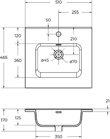 Мебельная раковина BelBagno BB500ETL