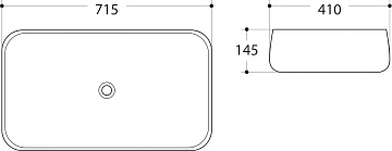 Накладная раковина Art&Max AM-78101 белая