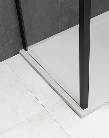 Душевой уголок Allen Brau Priority 120x90, профиль черный браш, стекло прозрачное