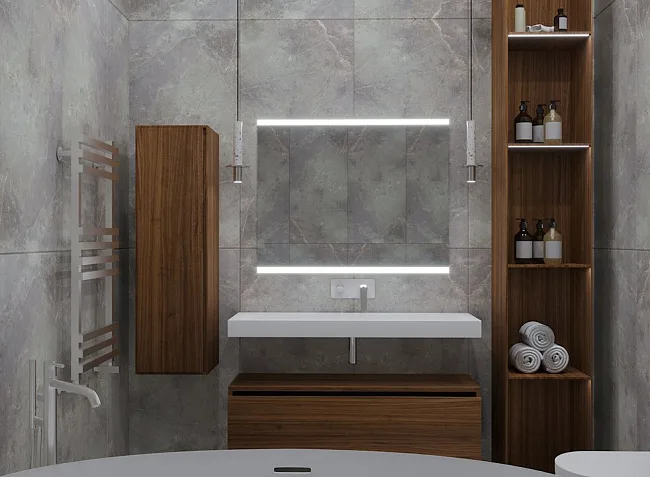 Тумба Armadi Art Flat Valessi Uno-S 100 dark oak Sancos — Оригинал