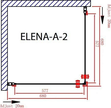 Душевой уголок Cezares Elena A2 70 P Cr