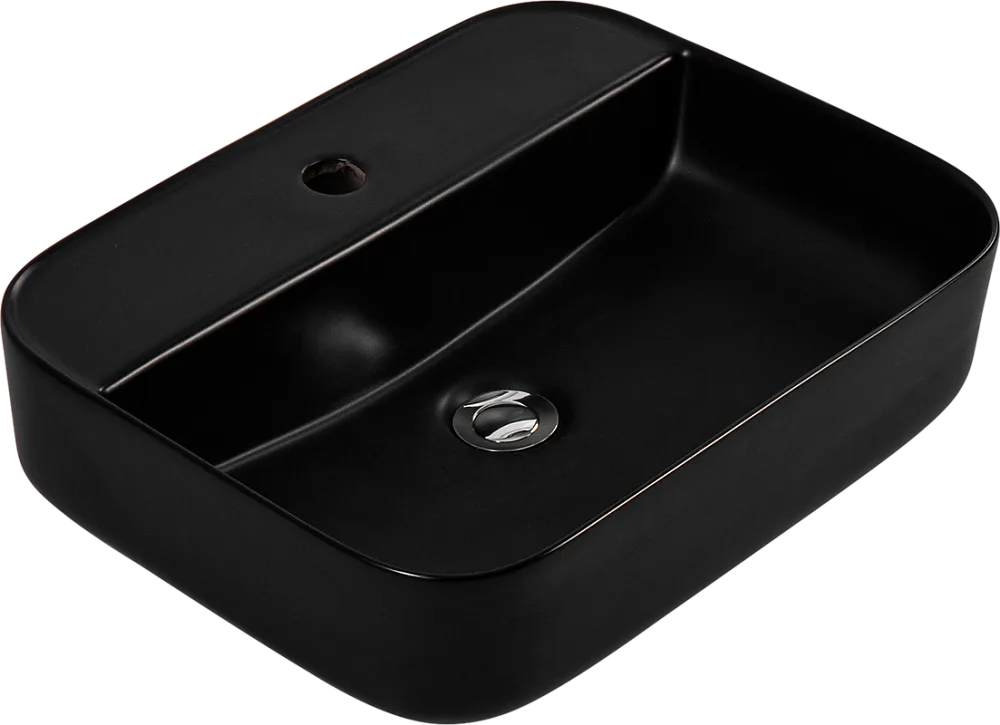 Накладная раковина AQUATEK Вега AQ5506-MB матовая черная Sancos — официальный сайт