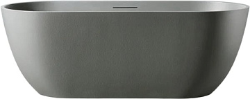 Ванна из искусственного камня Abber Frankfurt AM9941MLG 170x75 см, отдельностоящая, матовая светло-с