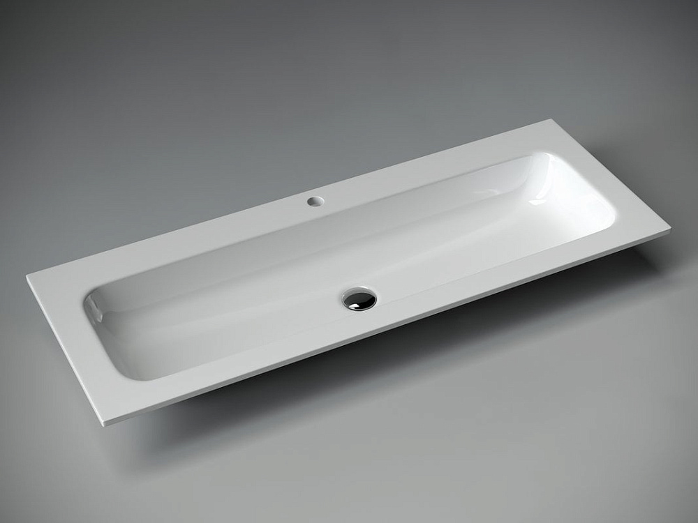 Тумба с раковиной Sancos Snob T 120 см, bianco, раковина CN7017