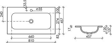 Мебельная раковина Ceramicanova Grace CN7012 80