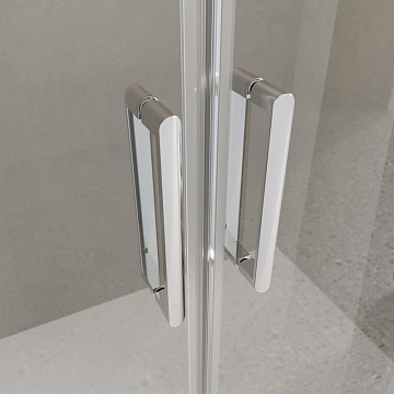 Душевая дверь в нишу BelBagno Luce BF-2-150-C-Cr профиль хром, стекло прозрачное