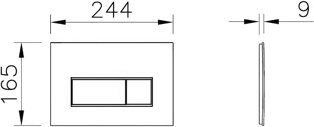 Кнопка смыва VitrA Root Square 740-2300 белая глянцевая