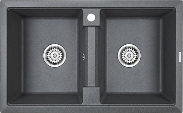 Мойка кухонная Paulmark Tandem 80/2PM238150-DG графит