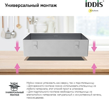 Мойка кухонная IDDIS Edifice EDI74S0i77