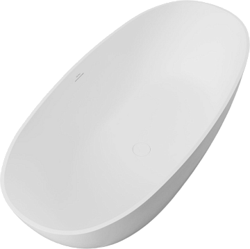 Ванна из искусственного камня Allen Brau Krion Oval 170x80 см, отдельностоящая, матовая белая, оваль