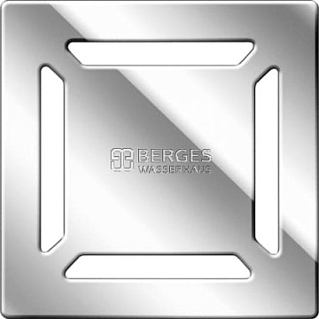 Душевой трап Berges Zentrum Norma 091363, 15x15 см, хром глянец