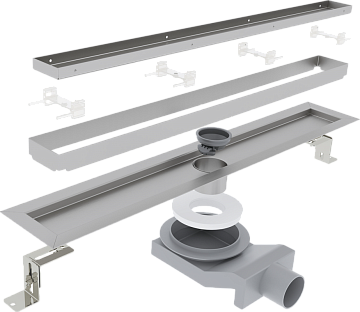 Душевой трап (лоток) Plumberia Selection PST In-Tile 100 см, нержавеющая сталь матовая