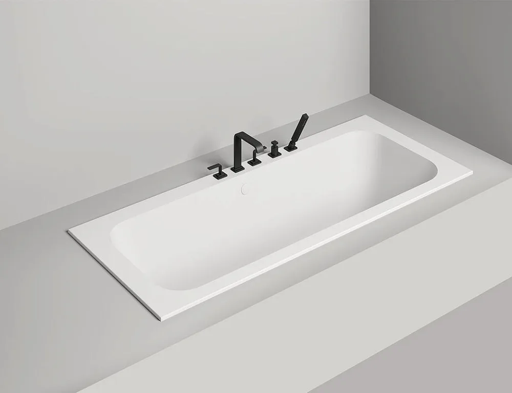 Ванна из искусственного камня Salini Orlanda Axis 190x80 см, встраиваемая, белая, на ножках Sancos — официальный сайт