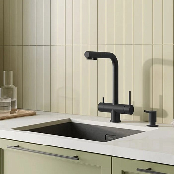 Смеситель для кухни IDDIS Umbra UMBBLPFi05, матовый черный
