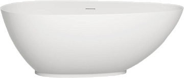 Ванна из искусственного камня Salini Paola S-Sense 160x75 см, отдельностоящая, белая, овальная, со с