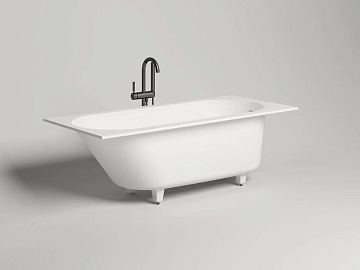 Ванна из искусственного камня Salini Ornella Kit S-Stone 170x80 см, встраиваемая, матовая белая, на 