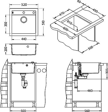 Мойка кухонная Alveus Formic Granital 20 arctic