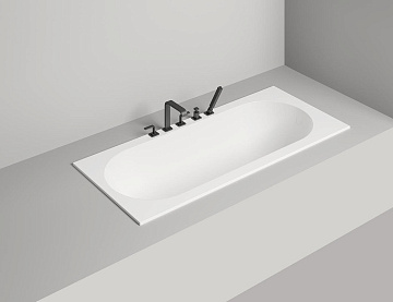 Ванна из искусственного камня Salini Ornella S-Sense 170x80 см, встраиваемая, белая, на ножках