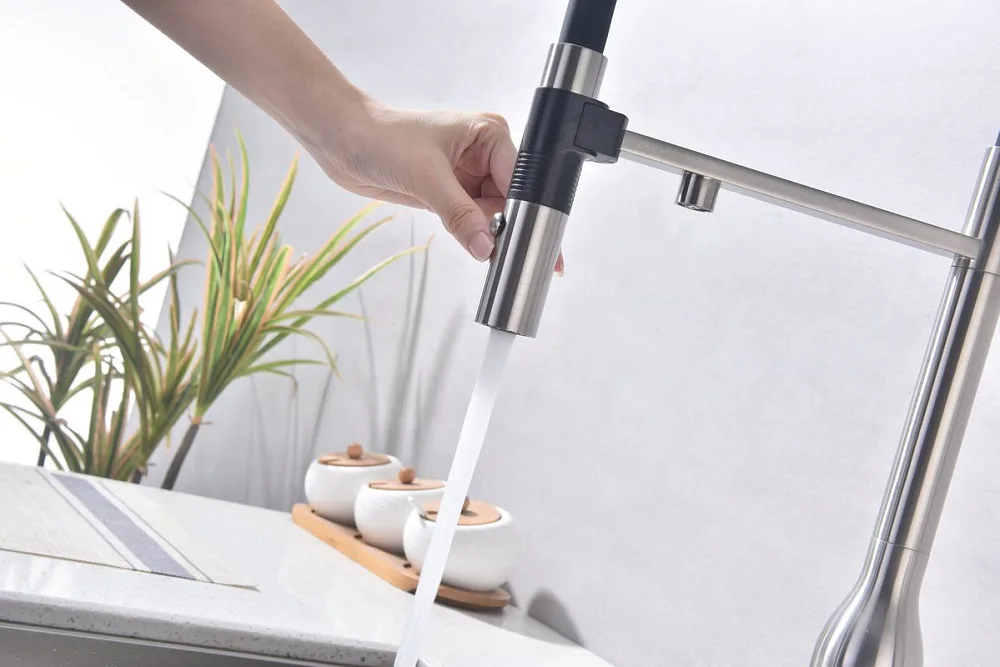 Смеситель для кухни Paulmark Magneto One Ma213188-BS брашированная сталь Sancos — официальный сайт